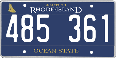 RI license plate 485361