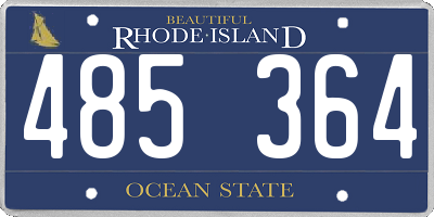 RI license plate 485364