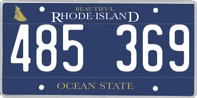 RI license plate 485369