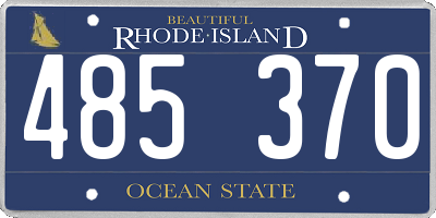 RI license plate 485370
