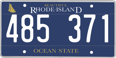 RI license plate 485371