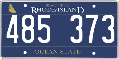 RI license plate 485373