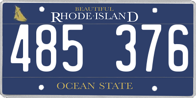 RI license plate 485376