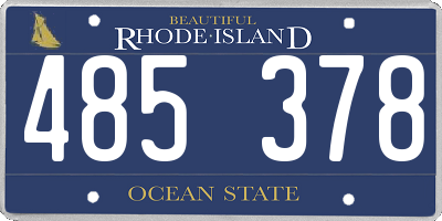 RI license plate 485378