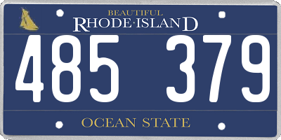 RI license plate 485379