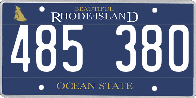 RI license plate 485380