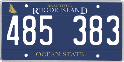 RI license plate 485383
