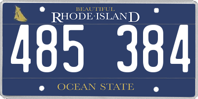 RI license plate 485384