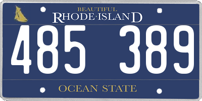 RI license plate 485389
