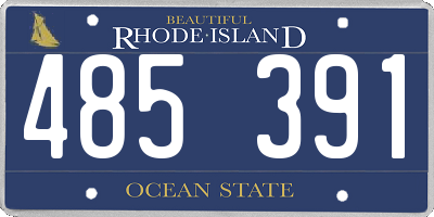 RI license plate 485391