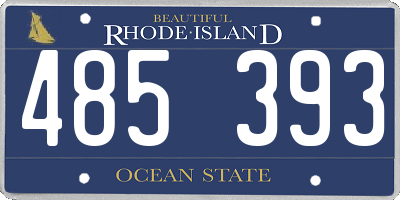RI license plate 485393
