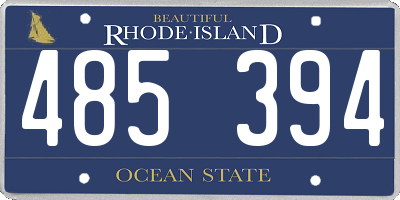 RI license plate 485394