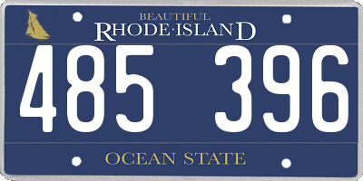RI license plate 485396