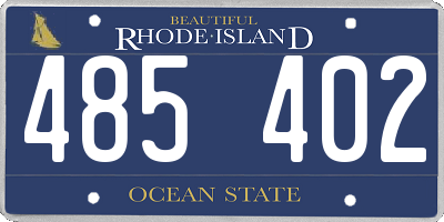 RI license plate 485402