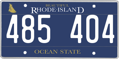 RI license plate 485404