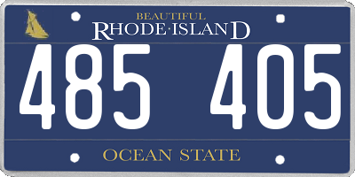 RI license plate 485405
