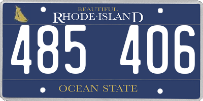 RI license plate 485406