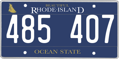 RI license plate 485407