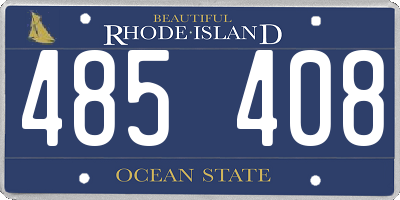 RI license plate 485408