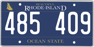 RI license plate 485409
