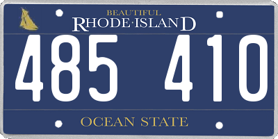 RI license plate 485410