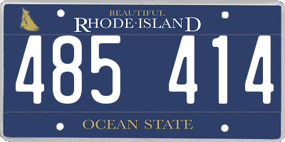 RI license plate 485414