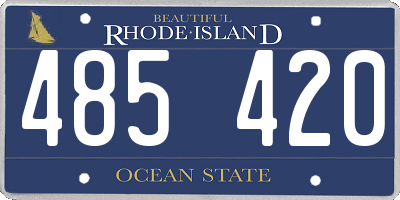RI license plate 485420
