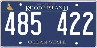 RI license plate 485422