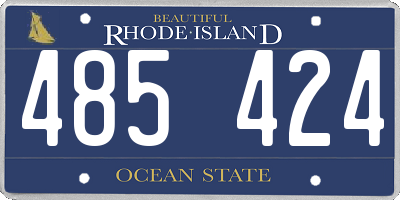 RI license plate 485424