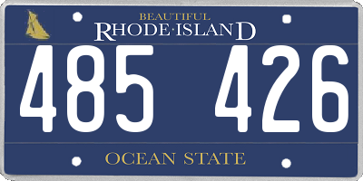 RI license plate 485426