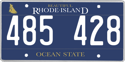 RI license plate 485428