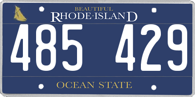 RI license plate 485429
