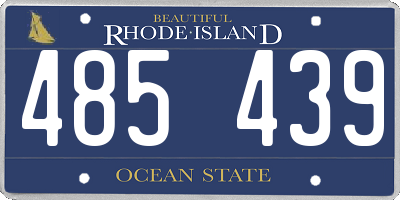 RI license plate 485439