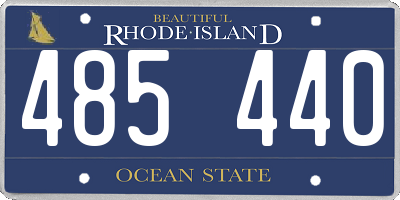 RI license plate 485440