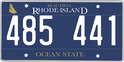 RI license plate 485441