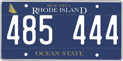 RI license plate 485444