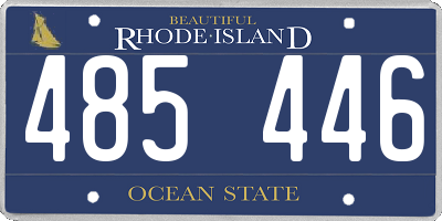 RI license plate 485446