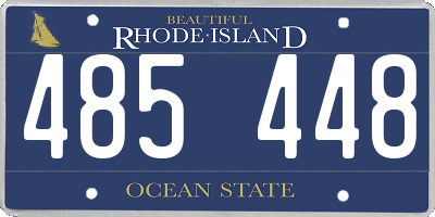 RI license plate 485448