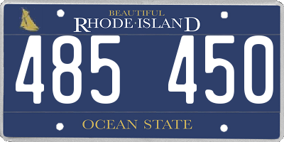 RI license plate 485450
