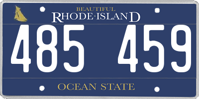 RI license plate 485459