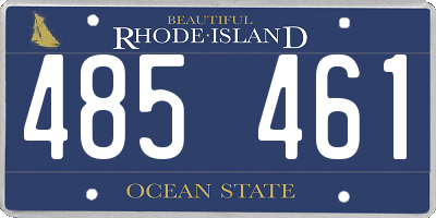 RI license plate 485461