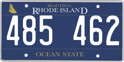 RI license plate 485462
