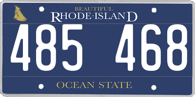 RI license plate 485468