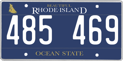 RI license plate 485469