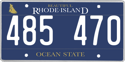 RI license plate 485470
