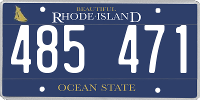 RI license plate 485471