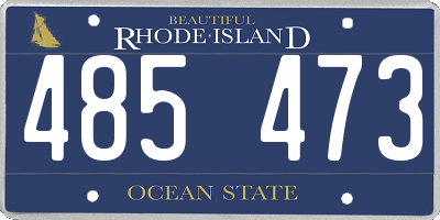 RI license plate 485473