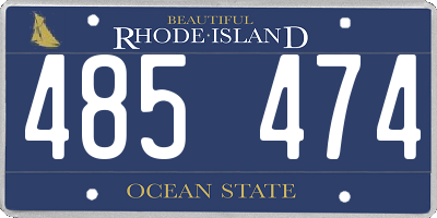 RI license plate 485474