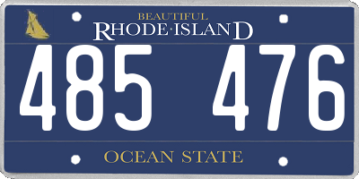 RI license plate 485476