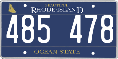 RI license plate 485478